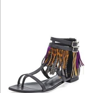 Fringe sandals